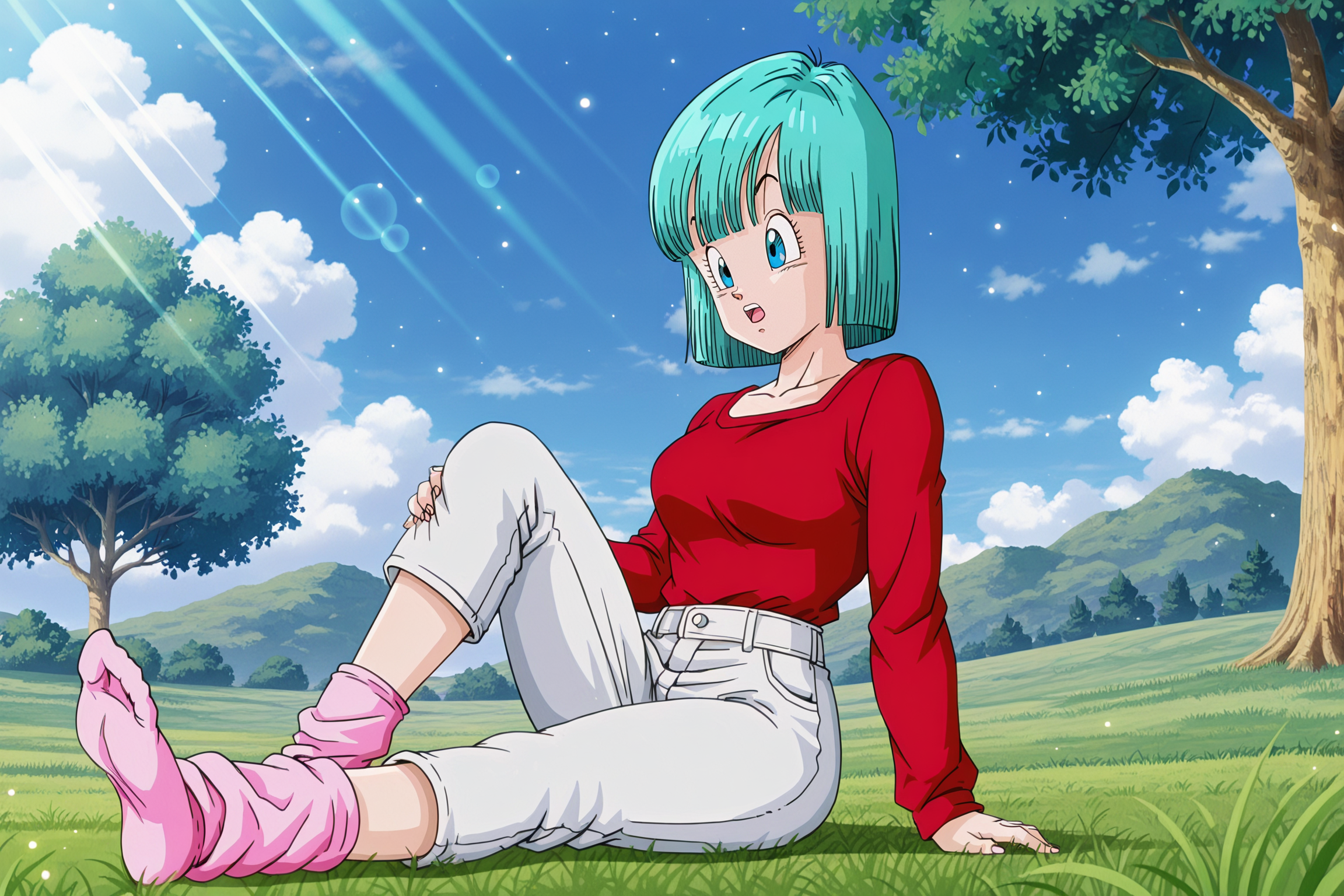 Bulma Android Saga Red shirt.png
